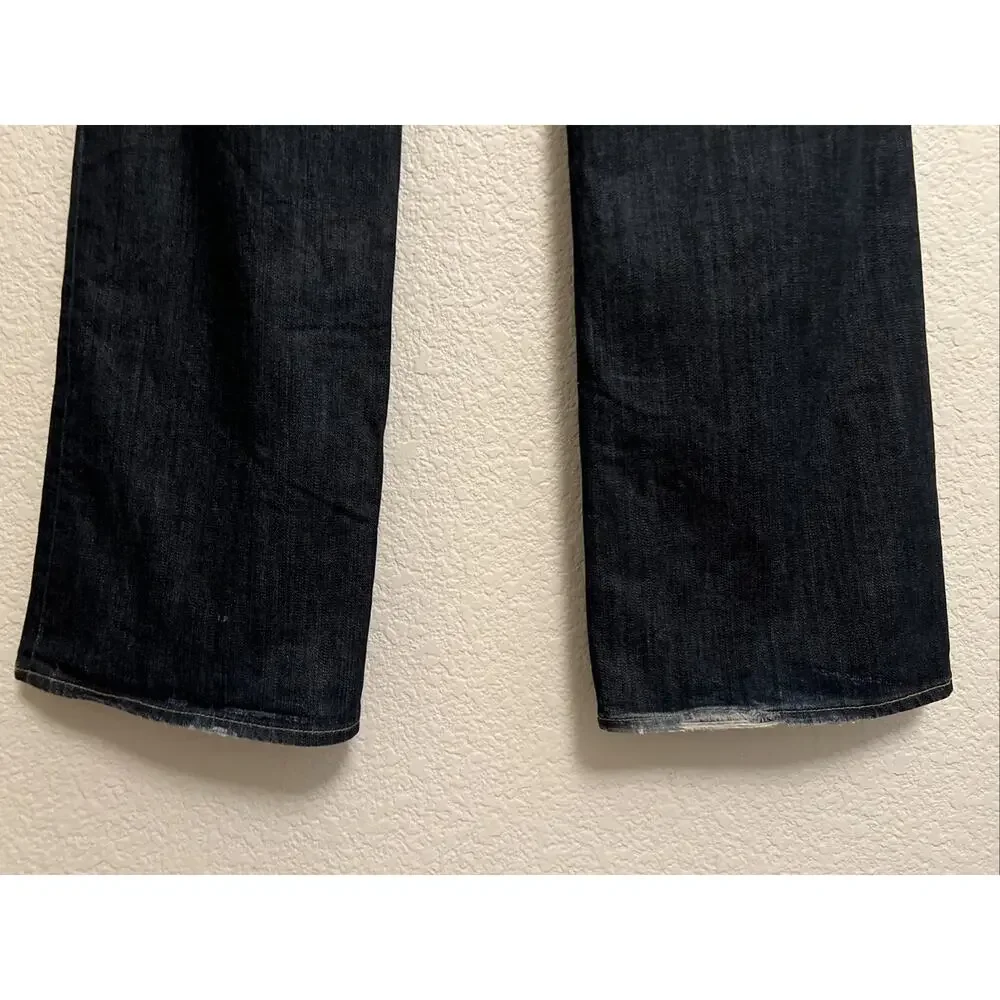 Gap Dark Wash Jeans City Stretch Academia Luxury Mid Rise Straight Leg 31 X 32 6